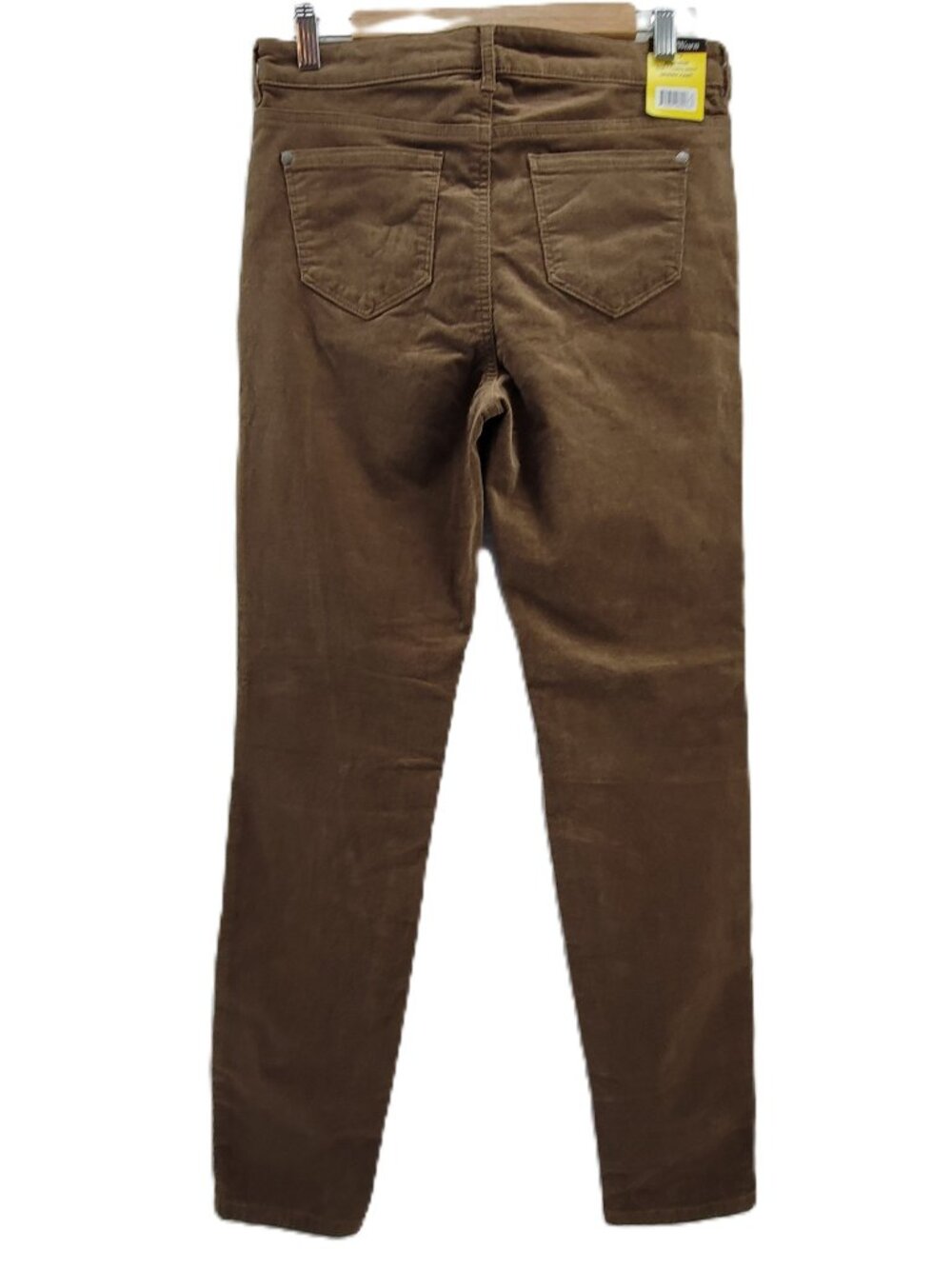 Well Worn Pants Women's 6 Brown High Rise Soft Corduroy Skinny Pant Stretch